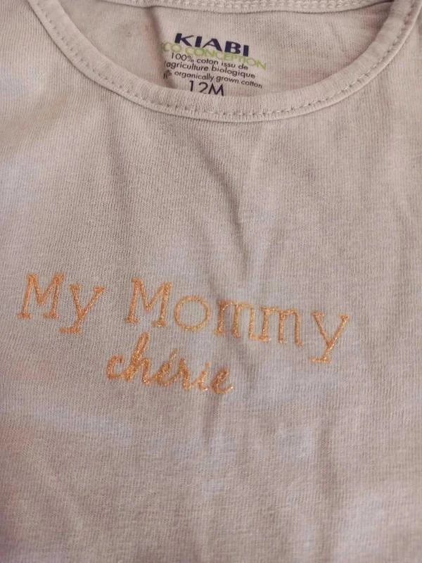 T-shirt bébé fille Kiabi “My Mommy chérie” 12 mois – photo 2
